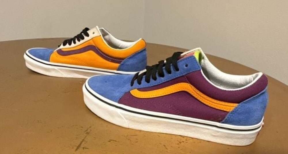 Vans Old Skool Mix & Match Grape Juice / Bright Marigold Sneaker, Size 7.5 Men /